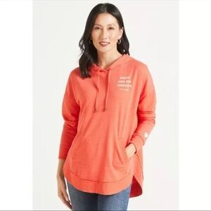 Evereve x Love Squad Hoodie Medium Orange Create‎ Your Own Narrative Long Sleeve